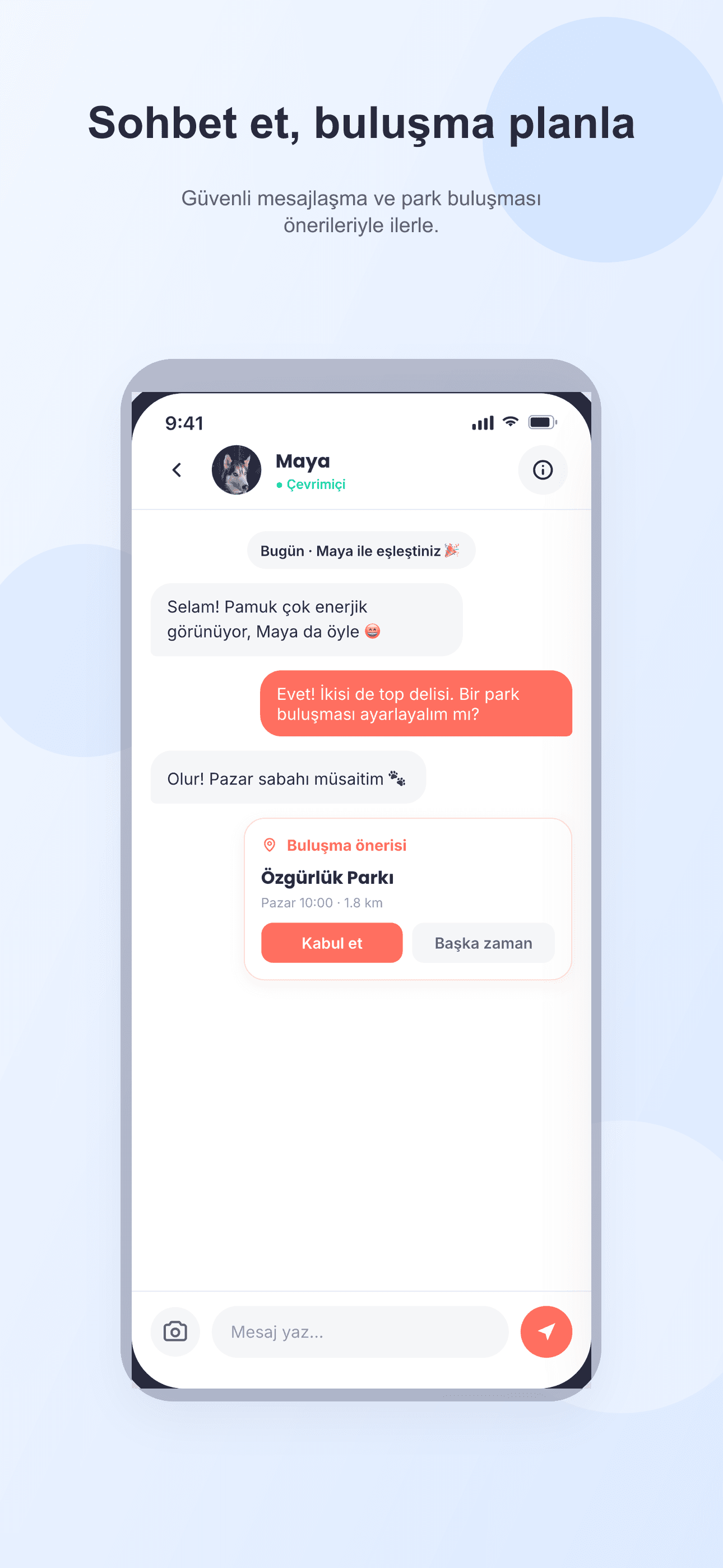 A conversation that opens on a match